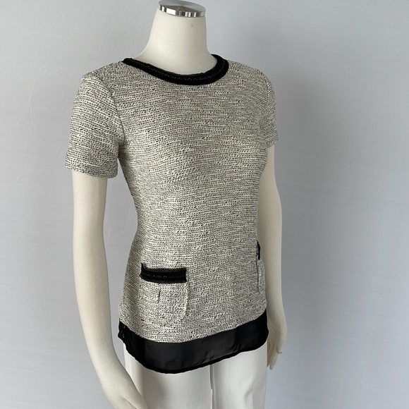 NWT WHBM Tweed Chain Boxy Top Size Small - Picture 7 of 16